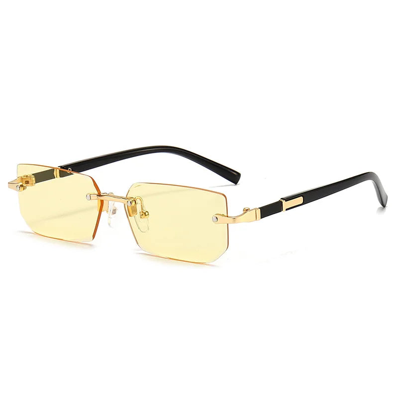 Rimless Sunglasses Rectangler