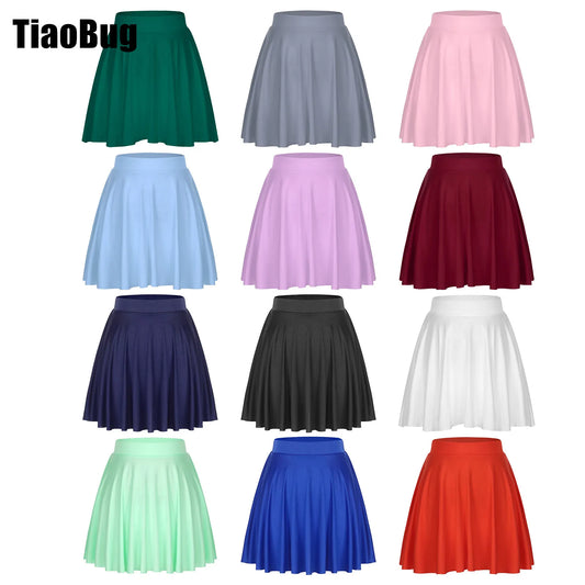 Solid Color Ruffle Skirt