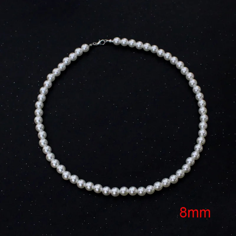 Classic Elegant White Pearl Chokers Necklace
