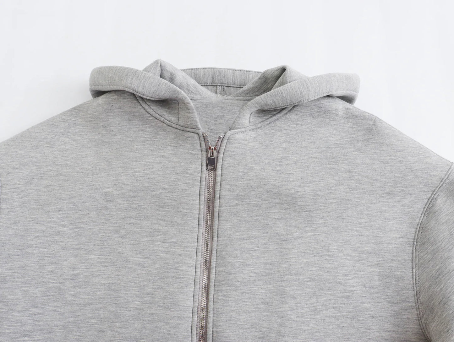 Solid Color Hooded Zipper