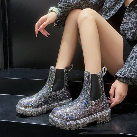 Women's Shiny Color Fashion Boots