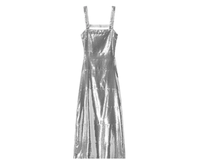 Metallic Halter Mini Dress